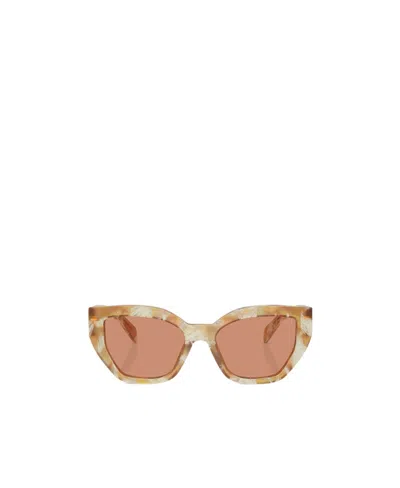 PRADA GEOMETRIC FRAME SUNGLASSES