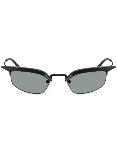 Prada Womens Pr B50s Rectangle-frame Metal Sunglasses Black