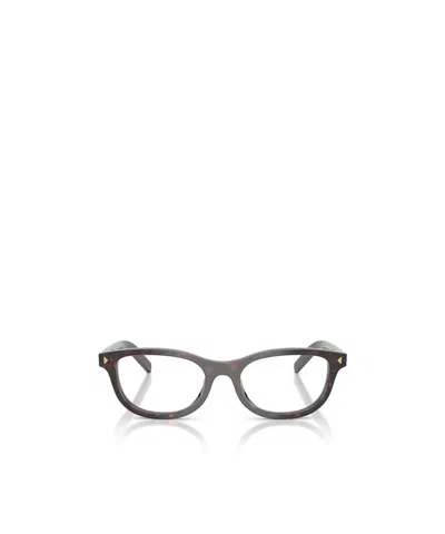 Prada Geometric Glasses In Gray