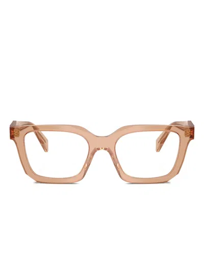 Prada Geometric Glasses In Neutral