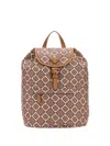 Prada Geometric-pattern Backpack In Brown