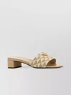 Prada 35mm Enamel-triangle Logo Sandals In Neutral