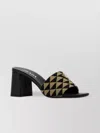 Prada Embroidered Fabric Sandals