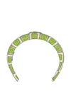 Prada Geometric-pattern Headband In Green