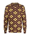 Prada Geometric-pattern Jacquard-knit Jumper In Red
