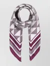 Prada Geometric Patterned Rectangular Twill Scarf In Multi