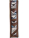 Prada Printed Silk Twill Scarf In Brown