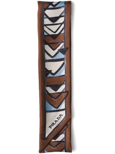 PRADA GEOMETRIC-PRINT FOULARD