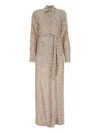 Prada Geometric-print Maxi Shirt Dress In Multi