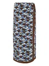 Prada Geometric-print Midi Skirt In Blue