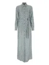 Prada Geometric-print Shirt Dress In Animal Print