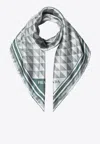 Prada Geometric Print Silk Twill Scarf In Animal Print