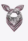 Prada Geometric Print Silk Twill Scarf In Multi