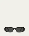 Prada Geometric Rectangle Acetate Sunglasses In Violet