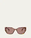 Prada Geometric Square Acetate Sunglasses