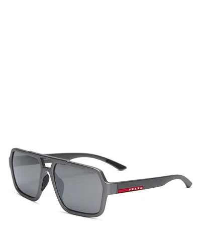 PRADA GEOMETRIC SUNGLASSES, 59MM