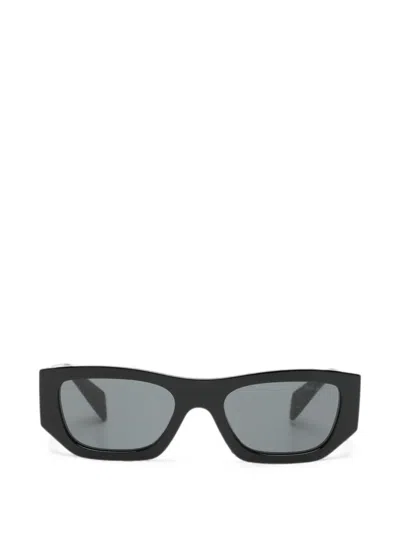 Pre-owned Prada Geometric Sunglasses In Black