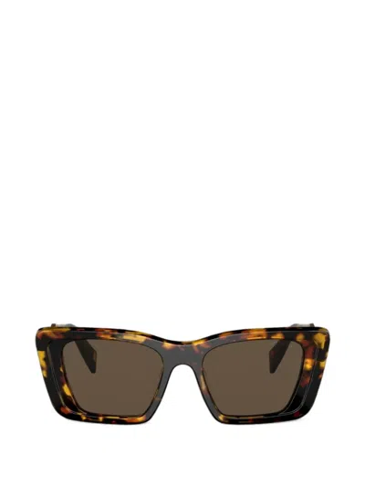 Prada Geometric Sunglasses In Brown