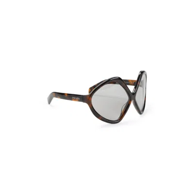 Prada Polygon-shaped Acetate Sunglasses In Black