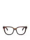 Prada Eyewear Oval Frame Glasses In Brown