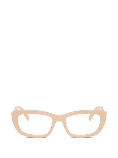 Prada Geometric-frame Glasses In Pink