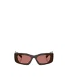 Prada Geometric-frame Sunglasses In Brown