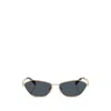 Prada Geometric-frame Sunglasses In Gold