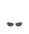 Prada Geometric-frame Sunglasses In Gold