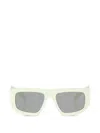 Prada Geometric-frame Sunglasses In White