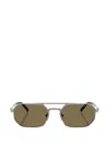 Prada Geometric-frame Sunglasses In Silver