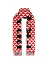 Prada Geometric-pattern Fringed Scarf In Multi