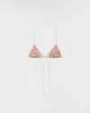 Prada Floral Print Georgette Bra In Pink