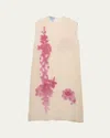 Prada Georgette Midi Dress In F0638 Begonia