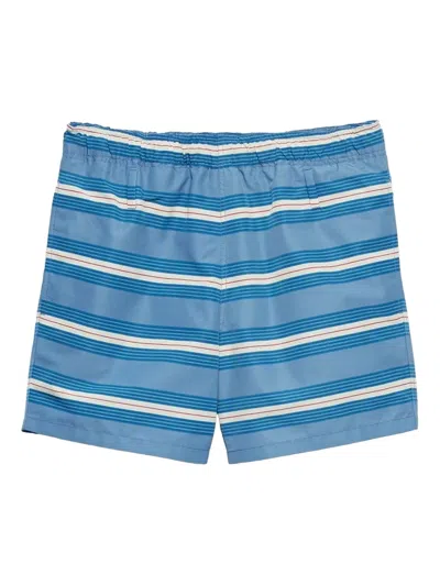 PRADA STRIPED SWIM TRUNKS