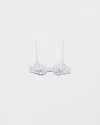 Prada Striped Poplin Bra In White