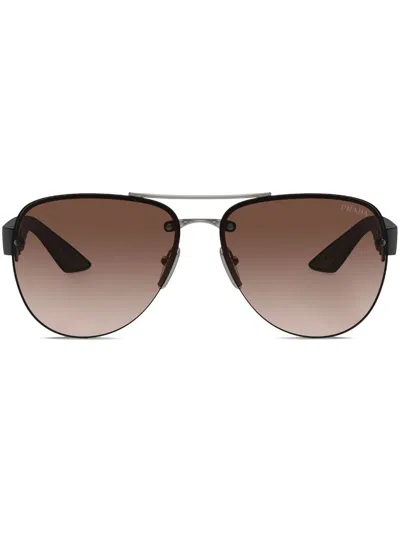 Prada Pilot-frame Sunglasses In Grau