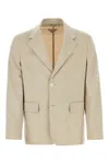 Prada Cashmere Blazer With Notch Lapels And Back Vent For A Polished Look