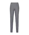 Prada Gingham-check Trousers In Gray