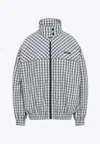 Prada Jacket High Collar Elastic Cuffs Hem In Blue