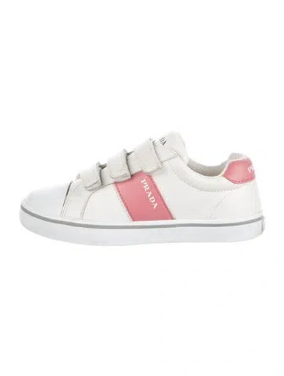 Pre-owned Prada Kids' Girls' Leather Low Top Sneakers In Pink