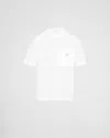 Prada Re-nylon And Jersey T-shirt In White