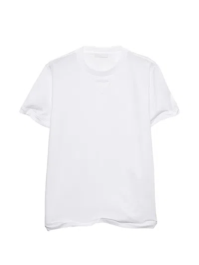 Prada Gironeck Mc T-shirt For Men In White