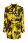 Prada Belted Nylon Parka With Collared Neck In F0010