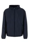 Prada Giubbino Imbottito In Re-nylon Blu Navy Uomo In Blue