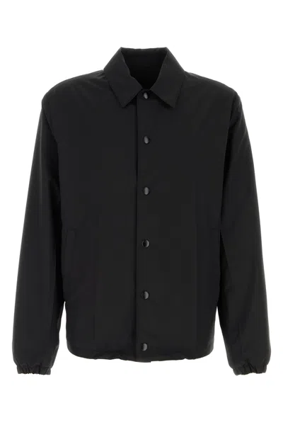 PRADA GIUBBINO IN MISTO LANA NERA UOMO