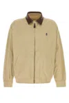 Prada Short Coat Elasticated Hem Contrast Collar In Neutral