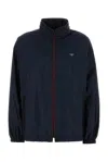 Prada Re-nylon Windbreaker Jacket In Blue