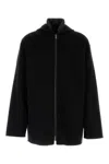 Prada Silk Padded Hooded Jacket In Nero