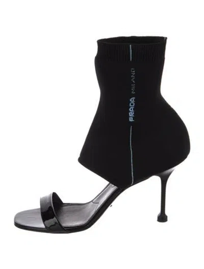 Pre-owned Prada Gladiator Sandals In Black