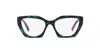 Prada 54mm Cat Eye Optical Glasses In Blue